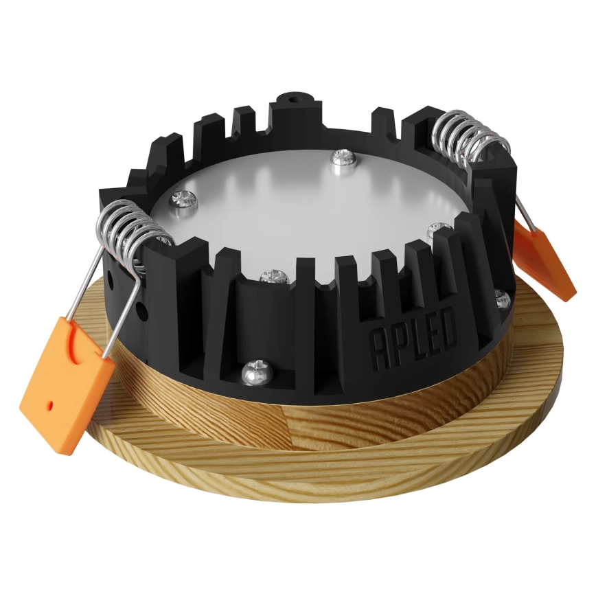 APLED - LED Podhľadové svietidlo RONDO WOODLINE LED/3W/230V 3000K pr. 9 cm borovica masív