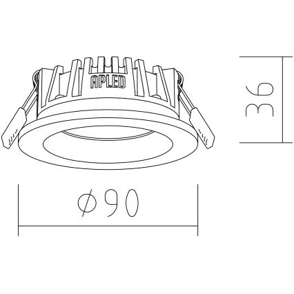 APLED - LED Podhľadové svietidlo RONDO WOODLINE LED/3W/230V 3000K pr. 9 cm borovica masív