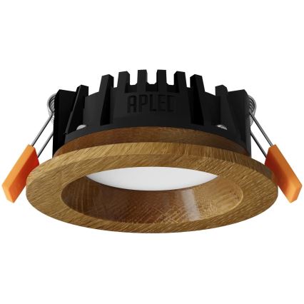 APLED - LED Podhľadové svietidlo RONDO WOODLINE LED/3W/230V 3000K pr. 9 cm dub masív