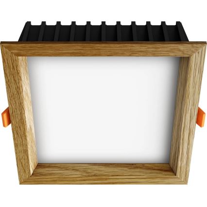 APLED - LED Podhľadové svietidlo SQUARE WOODLINE LED/12W/230V 3000K 17x17 cm dub masív