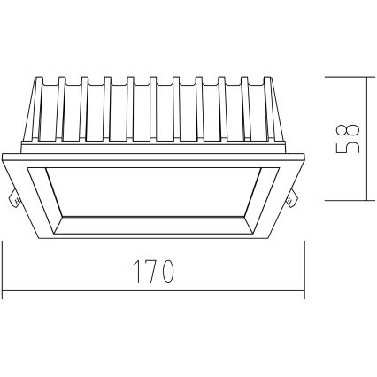 APLED - LED Podhľadové svietidlo SQUARE WOODLINE LED/12W/230V 3000K 17x17 cm dub masív