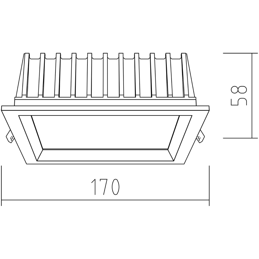 APLED - LED Podhľadové svietidlo SQUARE WOODLINE LED/12W/230V 4000K 17x17 cm dub masív