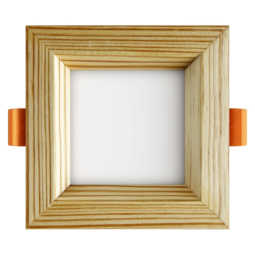 APLED - LED Podhľadové svietidlo SQUARE WOODLINE LED/3W/230V 3000K 9x9 cm borovica masív