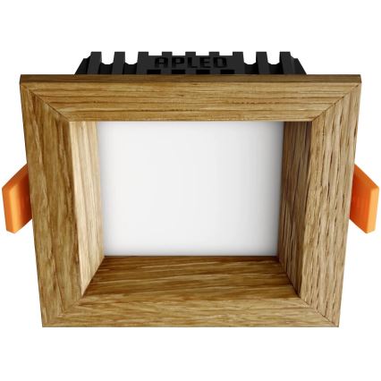 APLED - LED Podhľadové svietidlo SQUARE WOODLINE LED/3W/230V 3000K 9x9 cm dub masív