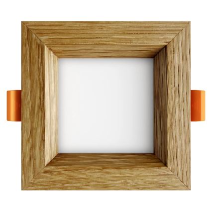 APLED - LED Podhľadové svietidlo SQUARE WOODLINE LED/3W/230V 3000K 9x9 cm dub masív