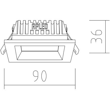 APLED - LED Podhľadové svietidlo SQUARE WOODLINE LED/3W/230V 3000K 9x9 cm jaseň masív