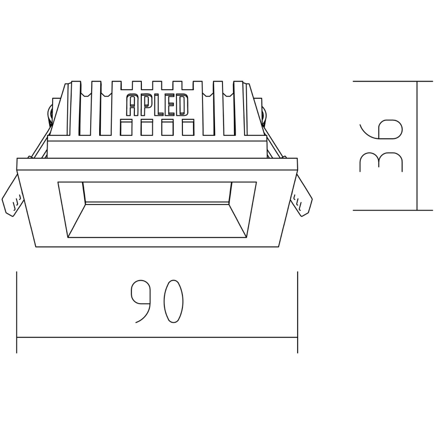 APLED - LED Podhľadové svietidlo SQUARE WOODLINE LED/3W/230V 3000K 9x9 cm jaseň masív
