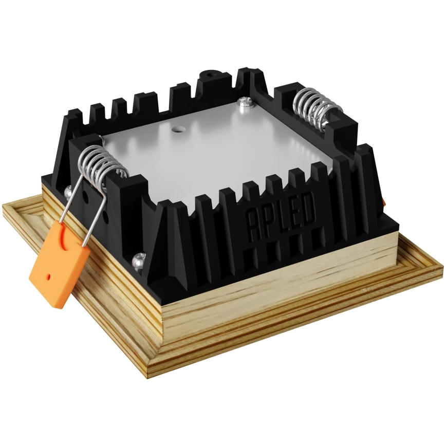APLED - LED Podhľadové svietidlo SQUARE WOODLINE LED/3W/230V 4000K 9x9 cm borovica masív