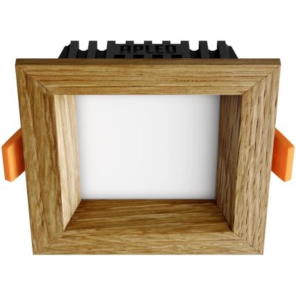 APLED - LED Podhľadové svietidlo SQUARE WOODLINE LED/3W/230V 4000K 9x9 cm dub masív