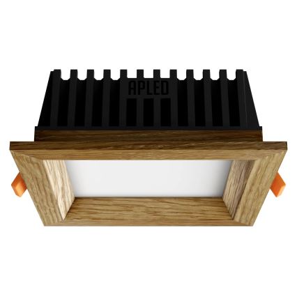 APLED - LED Podhľadové svietidlo SQUARE WOODLINE LED/6W/230V 3000K 12x12 cm dub masív