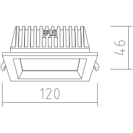 APLED - LED Podhľadové svietidlo SQUARE WOODLINE LED/6W/230V 3000K 12x12 cm dub masív