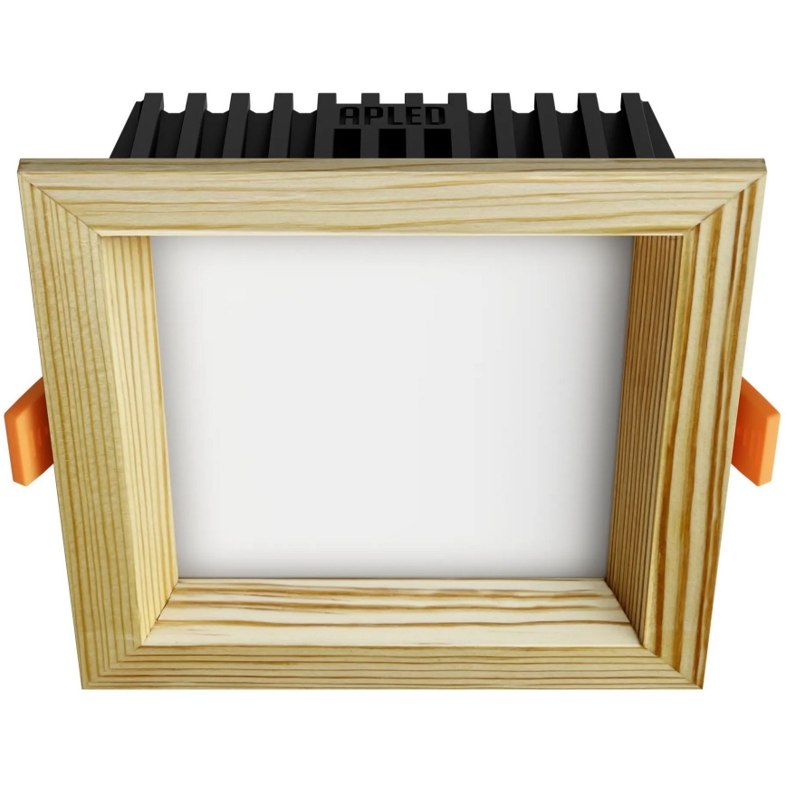 APLED - LED Podhľadové svietidlo SQUARE WOODLINE LED/6W/230V 4000K 12x12 cm borovica masív