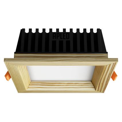 APLED - LED Podhľadové svietidlo SQUARE WOODLINE LED/6W/230V 4000K 12x12 cm borovica masív