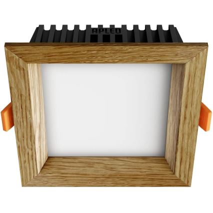 APLED - LED Podhľadové svietidlo SQUARE WOODLINE LED/6W/230V 4000K 12x12 cm dub masív