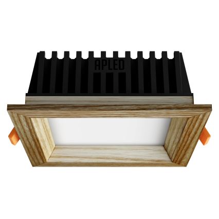 APLED - LED Podhľadové svietidlo SQUARE WOODLINE LED/6W/230V 4000K 12x12 cm jaseň masív