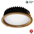 APLED - LED Podhľadové svietidlo RONDO WOODLINE LED/12W/230V 3000K pr. 20 cm dub masív