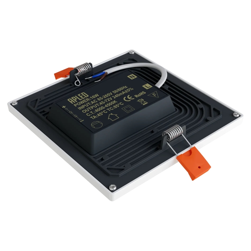 APLED - LED Podhľadové svietidlo SQUARE SLIM LED/16W/230V 14,5x14,5 cm biela