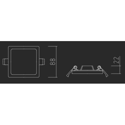 APLED - LED Podhľadové svietidlo SQUARE SLIM LED/8W/230V 9x9 cm biela
