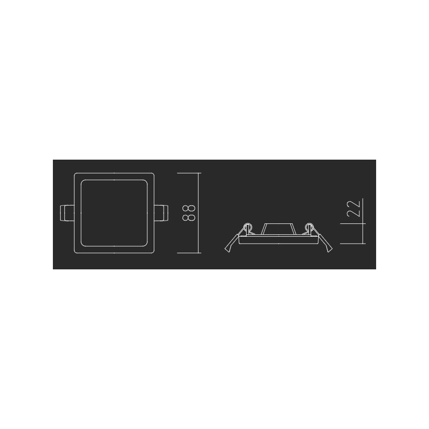 APLED - LED Podhľadové svietidlo SQUARE SLIM LED/8W/230V 9x9 cm biela