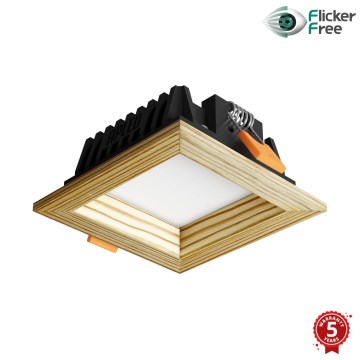 APLED - LED Podhľadové svietidlo SQUARE WOODLINE LED/3W/230V 3000K 9x9 cm borovica masív