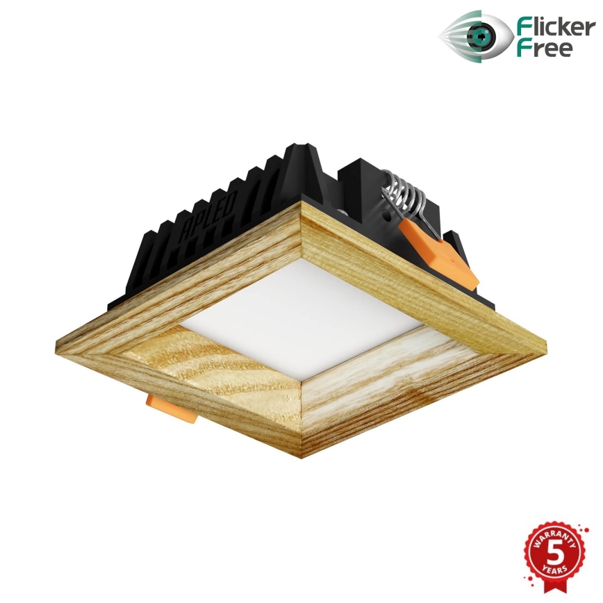 APLED - LED Podhľadové svietidlo SQUARE WOODLINE LED/3W/230V 3000K 9x9 cm jaseň masív