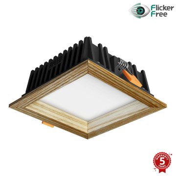 APLED - LED Podhľadové svietidlo SQUARE WOODLINE LED/6W/230V 3000K 12x12 cm jaseň masív