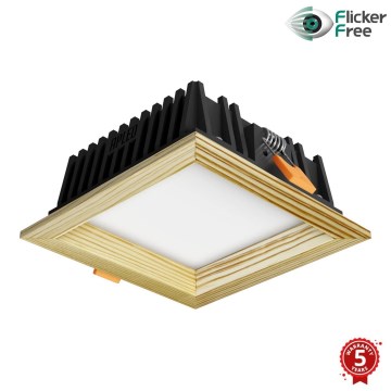 APLED - LED Podhľadové svietidlo SQUARE WOODLINE LED/6W/230V 4000K 12x12 cm borovica masív