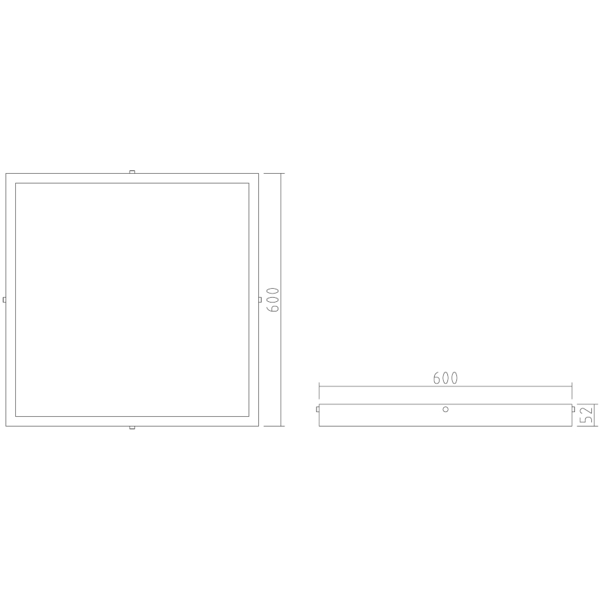 APLED - LED Prisadený panel QUADRA LED/40W/230V 4000K 60x60cm IP41