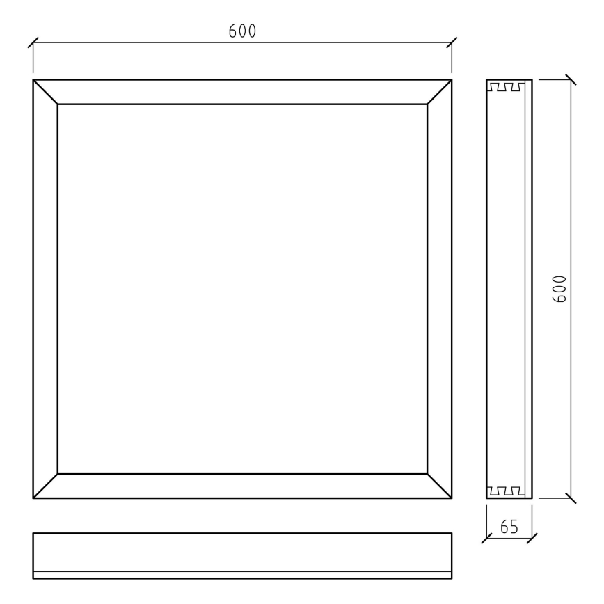 APLED - LED Prisadený panel QUADRA LED/40W/230V dub