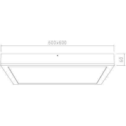 APLED - LED Prisadený panel QUADRA LED/40W/230V dub