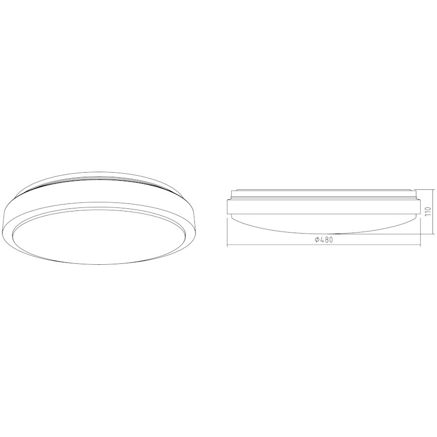 APLED - LED Stropné svietidlo LENS PP TRICOLOR LED/36W/230V IP41 2700 - 6500K 2520lm