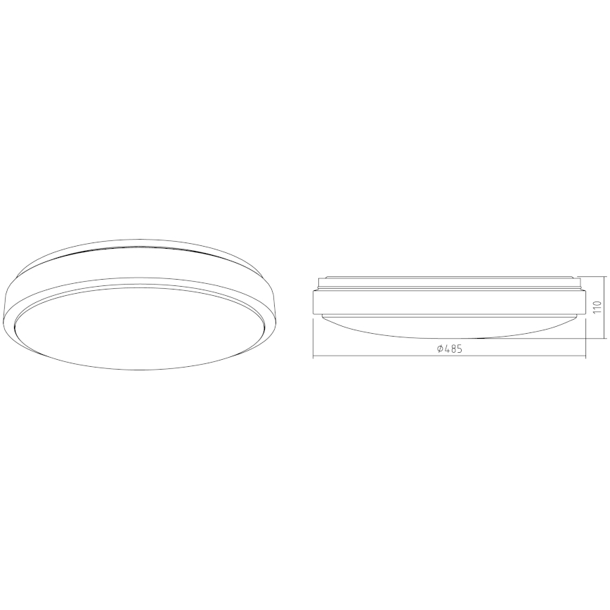 APLED - LED Stropné svietidlo LENS R TRICOLOR LED/36W/230V IP41 2700 - 6500K 2520lm