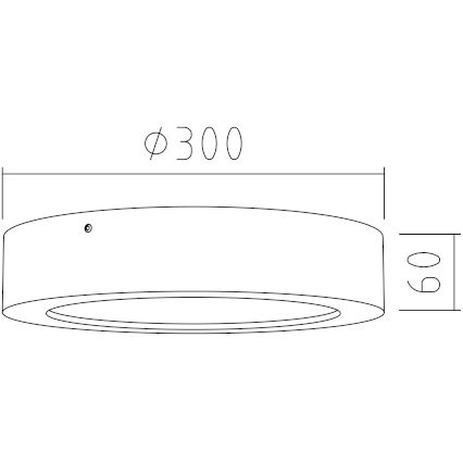 APLED - LED Stropné svietidlo RONDO LED/24W/230V pr. 30 cm dub