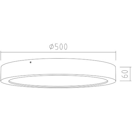 APLED - LED Stropné svietidlo RONDO LED/48W/230V pr. 50 cm dub