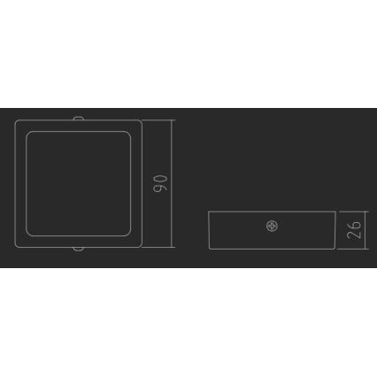 APLED - LED Stropné svietidlo SQUARE LED/8W/230V 9x9 cm biela
