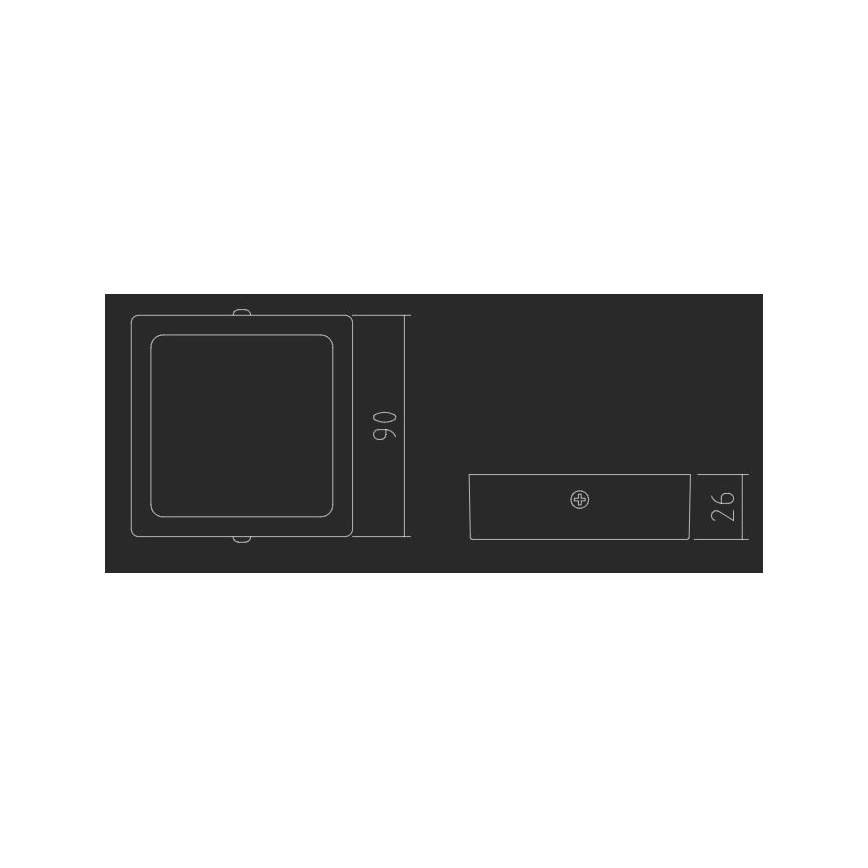 APLED - LED Stropné svietidlo SQUARE LED/8W/230V 9x9 cm biela