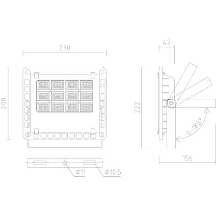 APLED - LED Vonkajší reflektor PRO LED/30W/230V  IP66 3000lm 6000K