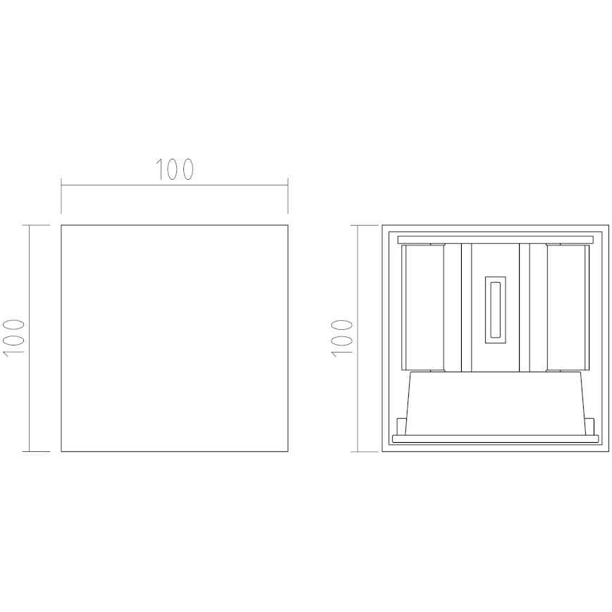 APLED - LED Vonkajšie nástenné svietidlo CUBE 2xLED/3W/230V IP65