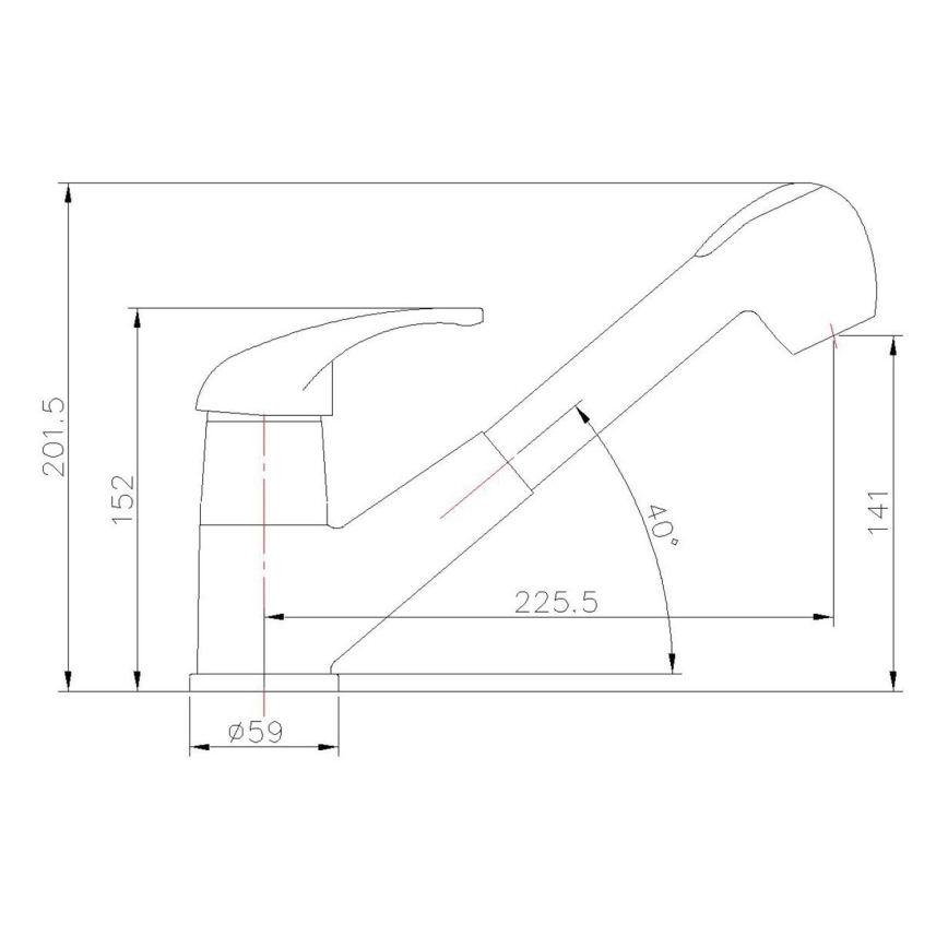 Aqualine - Drezová batéria KASIOPEA 20 cm lesklý chróm