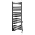 Aqualine - Elektrický kúpeľňový radiátor DIRECT-E 800W 168x60 cm matná čierna