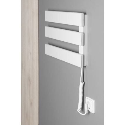 Aqualine - Elektrický sušiak na uteráky ELVIS 50W/230V 34,2 cm biela pravá