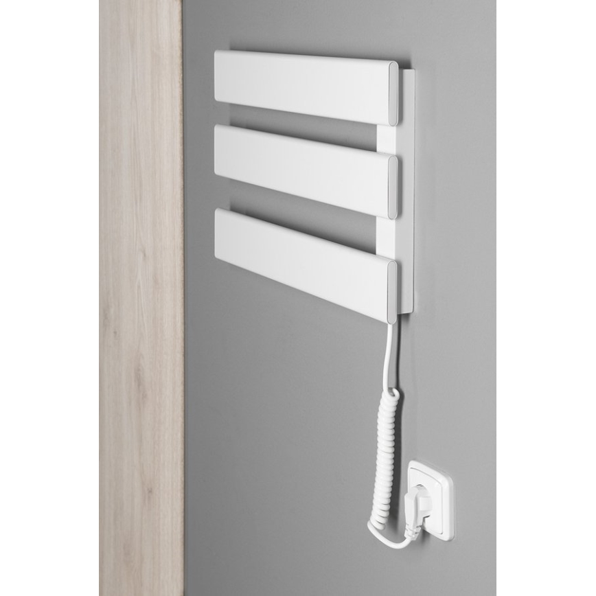 Aqualine - Elektrický sušiak na uteráky ELVIS 50W/230V 34,2 cm biela pravá