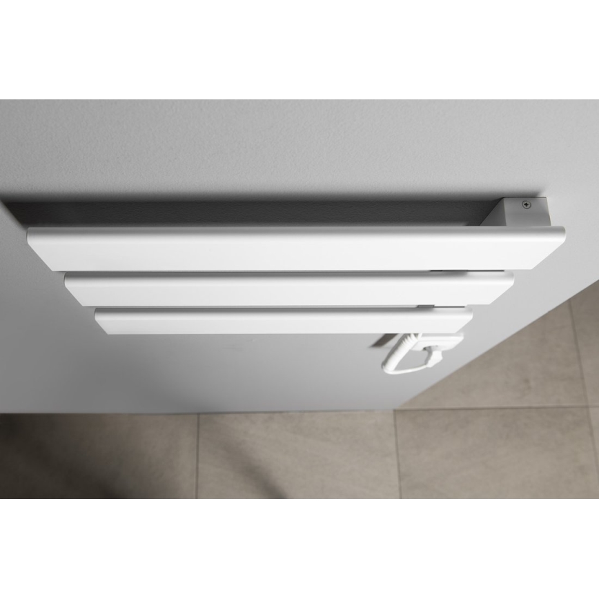 Aqualine - Elektrický sušiak na uteráky ELVIS 50W/230V 34,2 cm biela pravá