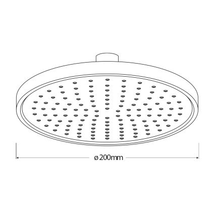 Aqualine - Hlavová sprcha pr. 20 cm lesklý chróm