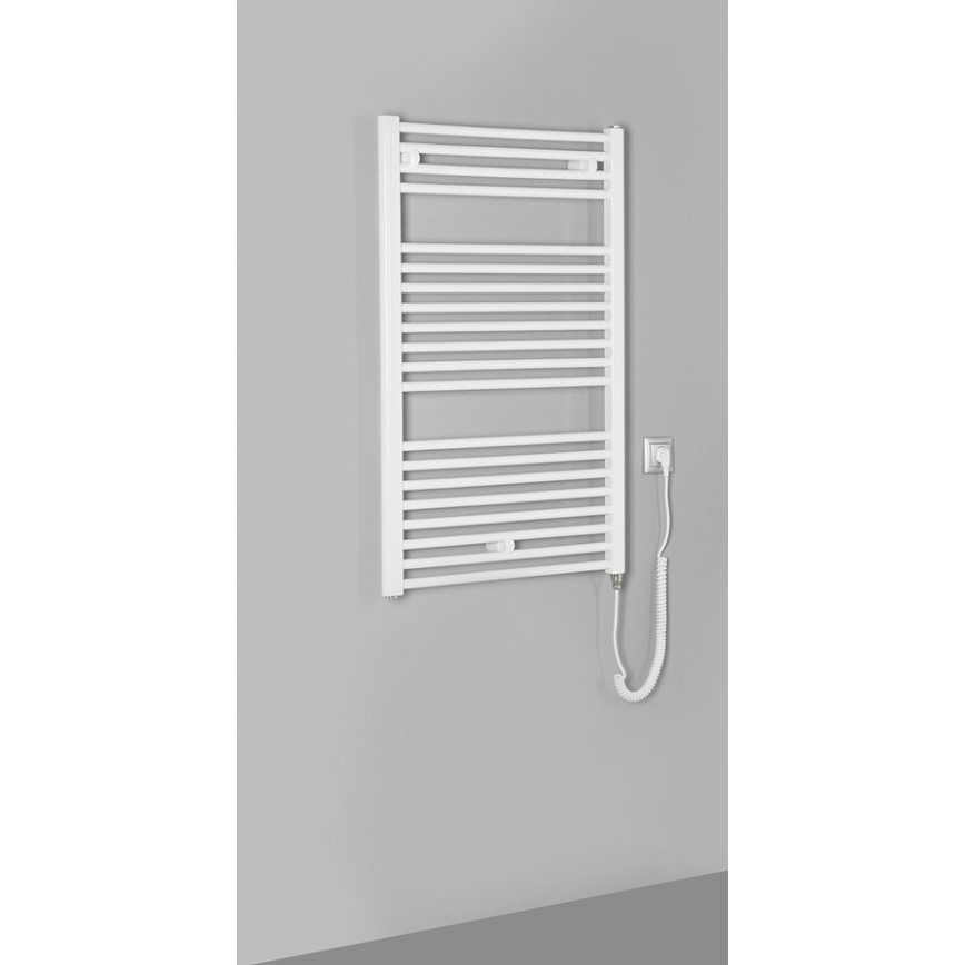 Aqualine - Kúpeľňový elektrický radiátor DIRECT-E 400W/230V 96 cm biela rovný