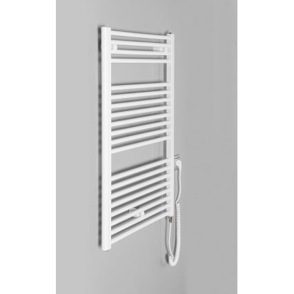 Aqualine - Kúpeľňový elektrický radiátor DIRECT-E 400W/230V 96 cm biela rovný