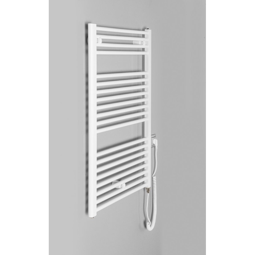 Aqualine - Kúpeľňový elektrický radiátor DIRECT-E 400W/230V 96 cm biela rovný
