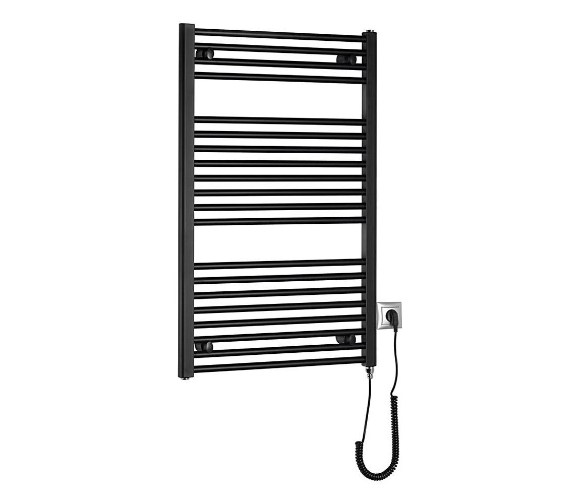 Aqualine - Kúpeľňový elektrický radiátor DIRECT-E 400W 96x60 cm matná čierna ILE96TB