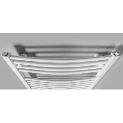 Aqualine - Kúpeľňový elektrický radiátor ORBIT-E 600W/230V 132 cm biela oblý