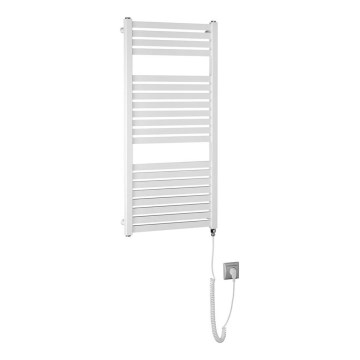 Aqualine - Kúpeľňový elektrický radiátor TONDI-E 300W/230V 97 cm biely rovný